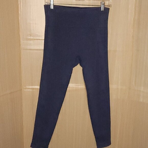 Joy Lab Denim Look Ribbed Athletic Leggings Medium - Picture 3 of 6